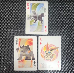 3 Japanese White Kyurem, Terrakion, Victini Poker Playing Cards 2012 Pokemon - Image 1