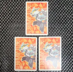 3 Japanese White Kyurem, Terrakion, Victini Poker Playing Cards 2012 Pokemon - Image 2