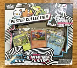 Pokemon TCG: Black Bolt & White Flare Unova Poster Collection Box! New, Sealed! - Image 1