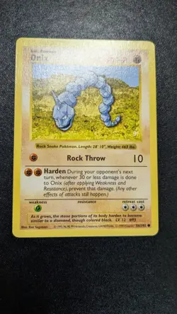 Onix 056/102 Base Set (Shadowless) Regular Near Mint NM Pokemon - Image 1