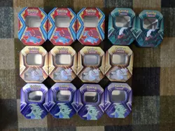 (16) Pokemon TCG Salamence, Darkrai, Etc Empty Tins - Storage Display - Image 1