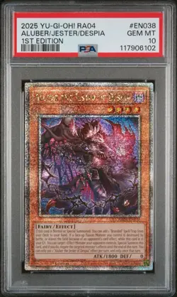 2025 PSA 10 YUGIOH RA04 QCR SECRET RARE ALUBER JESTER OF DESPIA ALT ART 💫 - Image 1