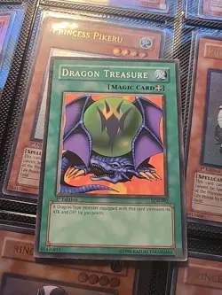 Yugioh TCG Dragon Treasure LOB-092 1st Edition Short Print NA English Vintage - Image 1