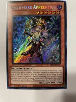 Yugioh! Nightmare Apprentice LEDE-EN029 Secret Rare 1st Edition NM - Image 1