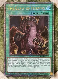 YuGiOh THE CLAW OF HERMOS Quarter Century Secret Rare RA04 EN256 - Image 2