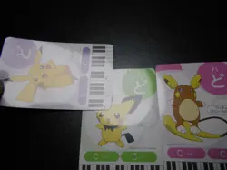 Pokemon Music Musical Note Card x3 Pikachu Pichu Raichu Evolutions #2680 - Image 2