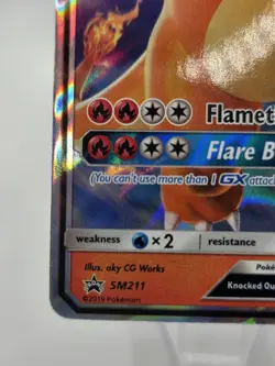Pokemon Card TCG - Charizard GX SM211 Black Star Promo Sun & Moon Near Mint - Image 4