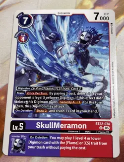 Digimon Card Game SkullMeramon BT22-074 U Cyber Eden - Image 1
