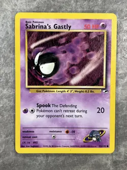 Sabrina's Gastly 093/132 Pokemon TCG Gym Heroes Vintage WOTC Card (Light Play) - Image 1