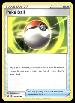 2020 Champion's Path Set Pokemon Card 59 Poke Ball NM - Image 1