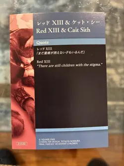 Red XIII & Cait Sith Final Fantasy VII Art Museum Card TCG Japanese Square Enix - Image 2