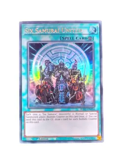 Six Samurai United RA03-EN054 Super Rare 1st Edition YuGiOh TCG Card - Image 1