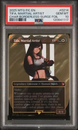 2025 MTG FINAL FANTASY COMMANDER #0214 TIFA, MARTIAL ARTIST PSA 10 - Image 1