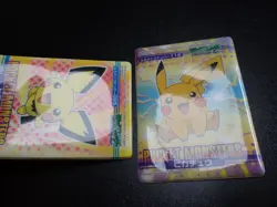 Pokemon Bandai Promo Waterproof Bathroom Menko Card Pikachu & Pichu #5528 - Image 4