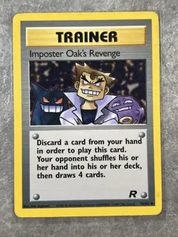 Imposter Oak's Revenge 76/82 Pokemon TCG Team Rocket (Moderate Play) 4 - Image 1