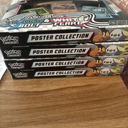 Pokemon Black Bolt White Flare Unova Poster Collection Sealed New x4 SHIPS FAST - Image 1