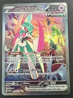 2023 POKEMON PAR EN-PARADOX RIFT SPECIAL ILLUSTRATION RARE IRON VALIANT EX 249 - Image 1