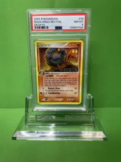 2005 POKEMON EX DEOXYS 20 MAGCARGO-REVERSE FOIL PSA 8 - Image 1