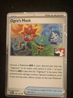 Pokemon Twilight Masquerade Ogre's Mask - 159/167 - Cosmos Holo EXCLUSIVE NM - Image 1