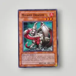 YuGiOh Masked Dragon (Common) Light Play, SD1-EN009, 1st Ed B - Image 1