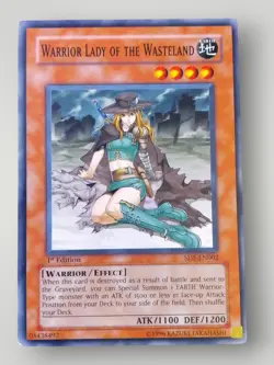 YUGIOH SGX1-ENE05 Warrior Lady of the Wasteland Common 1st Edition NM - Image 1