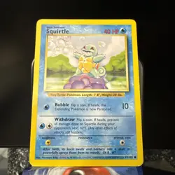 Pokemon Squrtle Base Set 63/102 Common Card, Unlimited - Image 1