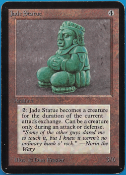 Jade Statue Alpha HEAVILY PLD Artifact Uncommon MAGIC CARD (ID# 498291) ABUGames - Image 1