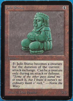 Jade Statue Alpha HEAVILY PLD Artifact Uncommon MAGIC CARD (ID# 498290) ABUGames - Image 1