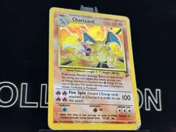 Pokemon TCG Charizard Base Set 2 HOLO Card 4/130 SWIRL MP - Image 4