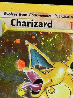 Pokemon TCG Charizard Base Set 2 HOLO Card 4/130 SWIRL MP - Image 5