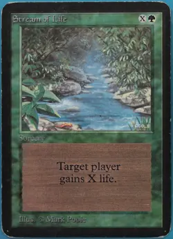 Stream of Life Alpha HEAVILY PLD Green Common MAGIC CARD (ID# 456230) ABUGames - Image 1