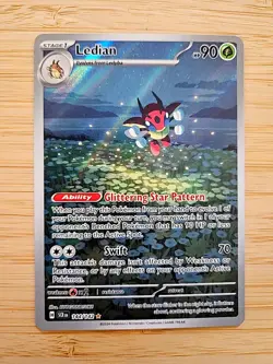 Ledian 144/142 (SCR) Stellar Crown NM Illustration Rare Pokemon Card - Image 1