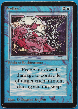 Feedback Alpha HEAVILY PLD Blue Uncommon MAGIC MTG CARD (ID# 498281) ABUGames - Image 1