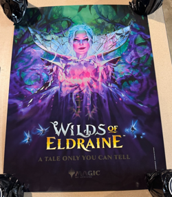 MTG WILDS OF ELDRAINE FOIL PROMO POSTER 18" X 24" WIZARDS OF THE COAST WotC - Image 1