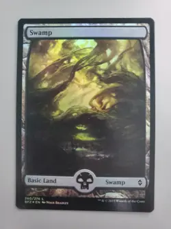 MTG Swamp (260) Battle for Zendikar Foil Full Art Land - Image 1