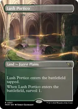MTG English Lush Portico (Borderless) NM Foil Murders at Karlov Manor - Image 1
