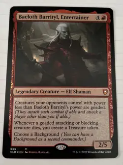 MTG - BAELOTH BARRITYL, ENTERTAINER (Foil) - Battle for Baldur's Gate (M) - Image 1