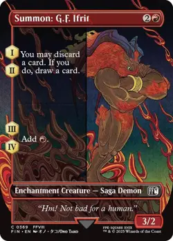 Summon: G.F. Ifrit Borderless 0369 MTG FINAL FANTASY Common NP - Image 1
