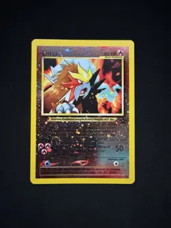 Pokemon TCG WOTC NM/MINT Entei #33 Swirl Black Star Promo - Image 1