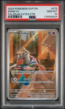 2024 POKEMON SVP EN-SV BLACK STAR PROMO #075 MIMIKYU PSA 10 - Image 1