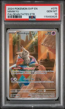 2024 POKEMON SVP EN-SV BLACK STAR PROMO #075 MIMIKYU PSA 10 - Image 1