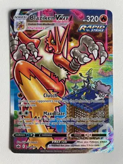Pokemon TCG: 2021 Chilling Reign Ultra Rare Alt Art Blaziken VMAX (201/198) - Image 1