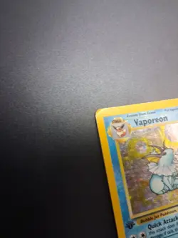 Vaporeon 12/64 1st Edition Holofoil Jungle Pokemon MP Fast Ship - Image 3
