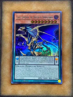Yugioh Chaos Emperor, the Dragon of Armageddon BLC1-EN026 Ultra 1st SILVER NM - Image 1