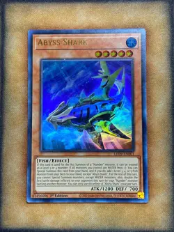 Yugioh Abyss Shark LED9-EN001 Ultra Rare 1st Ed NM - Image 1