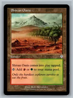 Magic The Gathering Invasion Shivan Oasis #327/350 MTG TCG CCG - Image 1