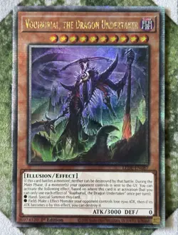 YuGiOh VOUIBURIAL, THE DRAGON UNDERTAKER Quarter Century Secret Rare LEDE-EN087 - Image 2