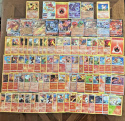 Pokemon 79 Card Fire Lot: Charizards, Gold Rare, Vintage WOTC Holos, Shadowless - Image 1