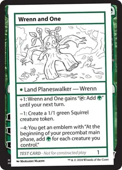 Wrenn and One x1 1x Mystery Booster 2 Playtest Card NM MTG - Image 1