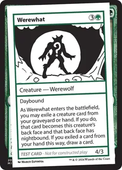 Werewhat x1 1x Mystery Booster 2 Playtest Card NM MTG - Image 1